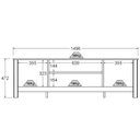 Ver imagem 6 de Rack Bancada para Tv 42 Pol 2 Portas 146 Cm R606 Branco Dtall