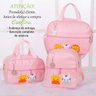Kit Bolsa Bebê Saída Maternidade 3 Peças Personagem Coleções: Safari Rosa - 2