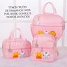 Kit Bolsa Bebê Saída Maternidade 3 Peças Personagem Coleções: Safari Rosa - 3