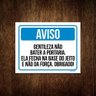 Kit 10 Placas Aviso Gentileza Não Bater A Porta - 1