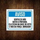 Ver imagem 1 de Kit 10 Placas Aviso Gentileza Não Bater A Porta