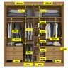 Guarda Roupa Casal 2 Portas 6 Gavetas 100% Mdf Coliseu - 10
