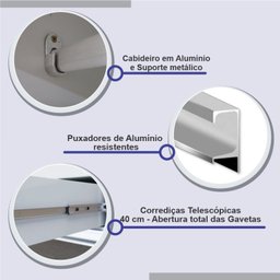 Guarda Roupa Casal 2 Portas 6 Gavetas 100% Mdf Coliseu - 8