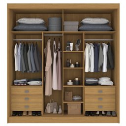 Guarda Roupa Casal 2 Portas 6 Gavetas 100% Mdf Coliseu - 13