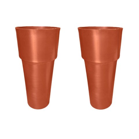 Kit 2 Vaso Plantar Lux 65x30 Decoração Hall Entrada Jardim Design Elegante