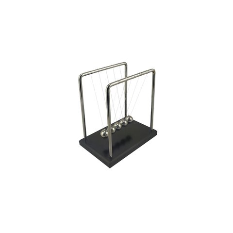 Pêndulo de Newton Decoração para Escritório com Base de Madeira Grande Bolas de Metal