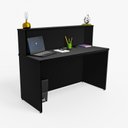 Ver imagem 5 de Balcão Atendimento Recepção Consultório 1200x600 Netmobil - Preto