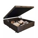 Ver imagem 5 de Cama Box Baú Casal Colchão Gold Espuma D33 Acolchões + Box Suede 57x138x188 Cor:Marrom