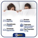 Ver imagem 3 de Cama Box Baú Casal Colchão Gold Espuma D33 Acolchões + Box Suede 57x138x188 Cor:Marrom