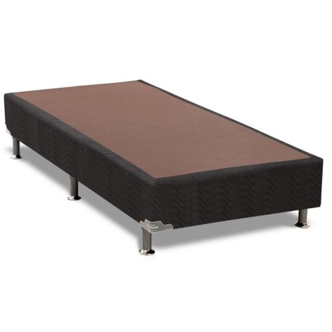 Cama Box Base Solteiro Ortobom Suede Black 0.69x1,88x0,30