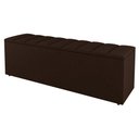 Ver imagem 3 de Kit Cabeceira E Baú Cama Box Solteiro Cora 90cm Suede Marrom