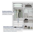 Ver imagem 6 de Guarda-roupa Casal 6 Portas 100% Mdf Loop