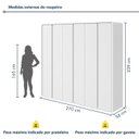 Ver imagem 3 de Guarda-roupa Casal 6 Portas 100% Mdf Loop