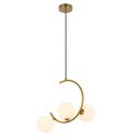Ver imagem 5 de Luminaria Lustre Meia Lua Pendente Luxo Sala Quarto Cozinha Ambiente Comercial Residencial