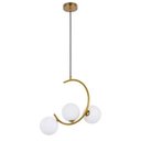 Ver imagem 4 de Luminaria Lustre Meia Lua Pendente Luxo Sala Quarto Cozinha Ambiente Comercial Residencial