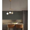Ver imagem 7 de Luminaria Lustre Meia Lua Pendente Luxo Sala Quarto Cozinha Ambiente Comercial Residencial