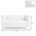 Ver imagem 4 de Sofá Perola 2 Lugares Kubo 153cm Bouclé Off White - Sallar Home