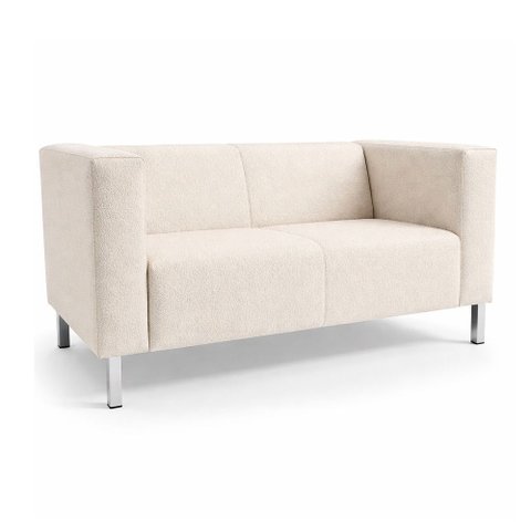 Sofá Perola 2 Lugares Kubo 153cm Bouclé Off White - Sallar Home