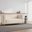 Ver imagem 2 de Sofá Perola 2 Lugares Kubo 153cm Bouclé Off White - Sallar Home