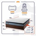 Ver imagem 3 de Conjunto Cama Box Espuma Chicago Cinza Viúva 128x188x57