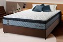 Ver imagem 1 de Conjunto Cama Box Espuma Chicago Cinza Viúva 128x188x57