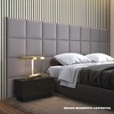Ver imagem 1 de Cabeceira Modulada Estofada Solteiro Corino Cinza Clean 16 Unidades