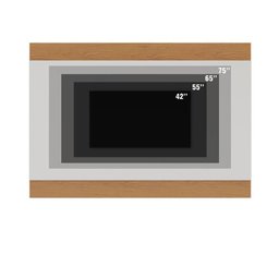 Painel para Tv Suspenso Nilo Off White Matte Freijó – Colibri - 3