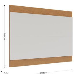 Painel para Tv Suspenso Nilo Off White Matte Freijó – Colibri - 2