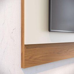 Painel para Tv Suspenso Nilo Off White Matte Freijó – Colibri - 4