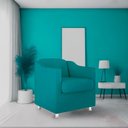 Ver imagem 2 de Kit 10 Poltronas Decorativa Reforçada Recepção Clinica Salão Suede:azul Tifany