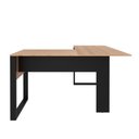 Ver imagem 4 de Mesa Escrivaninha para Escritório de Canto Estilo Industrial Me4181 Tecnomobili Amêndoa/preto