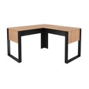 Ver imagem 2 de Mesa Escrivaninha para Escritório de Canto Estilo Industrial Me4181 Tecnomobili Amêndoa/preto