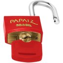 Ver imagem 5 de Cadeado Pequeno 20mm Haste Curta Latão Maciço Vermelho com Chave | Papaiz | Kit 04 Un