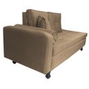 Ver imagem 4 de Recamier Cancun 1,40m + 2 Poltronas Anitta Suede Cappuccino - Dominic Decor