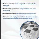 Ver imagem 3 de Conjunto Mesa Alta Bar Bistrô Redonda Vidro 4 Bancos Pinus Industrial White Don Castro Decor Industr