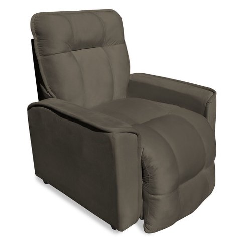 Poltrona Confortável Orion do Papai Reclinável em Veludo:cappuccino