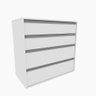 Cômoda 4 Gavetas 100% Mdf Branco - 2