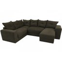 Ver imagem 4 de Sofá de Canto Estofado Alice com Chaise Suede Marrom Al Móveis