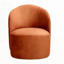 Ver imagem 4 de Poltrona Stela Decorativa em Veludo Terracota 400 Bella Decor