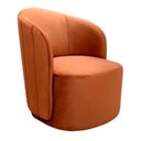 Ver imagem 1 de Poltrona Stela Decorativa em Veludo Terracota 400 Bella Decor
