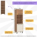 Ver imagem 2 de Paneleiro Torre Quente 65cm para Forno e Micro-ondas 4 Portas Havana Multimóveis Cr20311 Rovere/