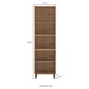Ver imagem 3 de Paneleiro Torre Quente 65cm para Forno e Micro-ondas 4 Portas Havana Multimóveis Cr20311 Rovere/