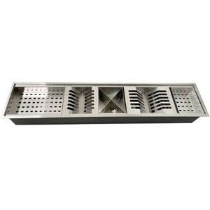 Calha Escorredor de Pia Inox Acetinada 90cm - CAL-002 - STILLUS HOME CALHA CANAL GOURMET UMIDA INOX 