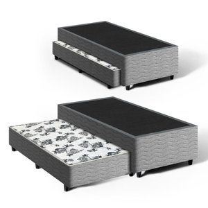 Bicama Box com Auxiliar de Espuma Unique Solteiro 88cm