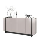 Ver imagem 1 de Buffet Michel Off White/ Nogueira Real/ Preto Fosco 160 cm