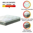 Ver imagem 3 de Colchão Casal PROBEL Molas Ensacadas Guarda Costas Alameda 138x188x30cm Marrom / Branco Euro In Probel