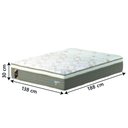 Ver imagem 2 de Colchão Casal PROBEL Molas Ensacadas Guarda Costas Alameda 138x188x30cm Marrom / Branco Euro In Probel