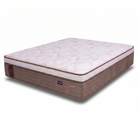 Colchão Casal Probel Molas Ensacadas Guarda Costas Alameda 138x188x30cm Marrom / Branco Euro In Prob
