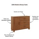 Ver imagem 4 de Cômoda Sapateira 1139c Bronze Madeira Maciça 3 Gavetas e 1 Porta Castanho Finestra
