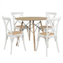 Ver mais imagens de Mesa Eames Madeira 90cm + 4 Cadeiras Paris Rattan - Seat&co